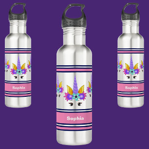 Personalized Unicorn Back To School   710 Ml Water Bottle