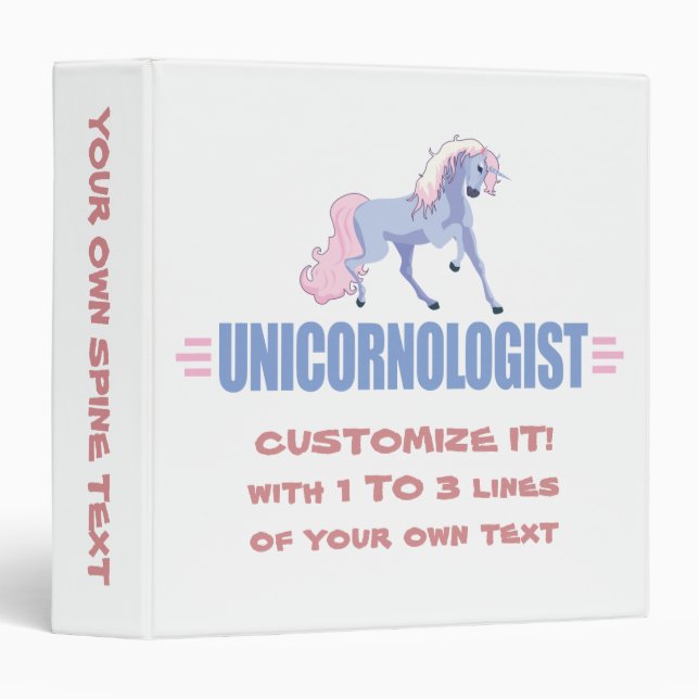 Personalized Unicorn Binder (Front/Spine)
