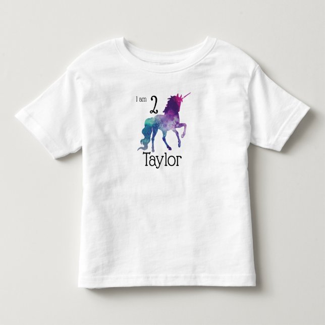 Personalized Unicorn Birthday Top (Front)
