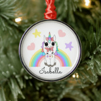 Personalized Unicorn, Butterfly and Rainbow 