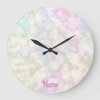 Personalized Unicorn Colours Large Clock