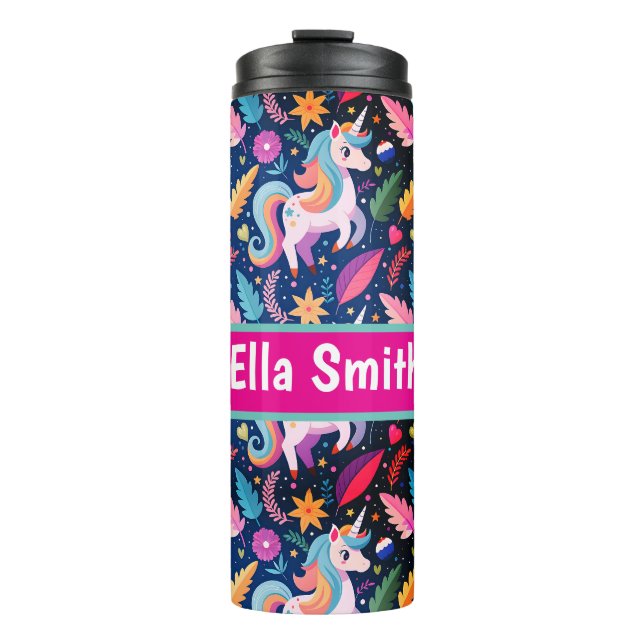 Personalized unicorn drink tumbler (Front)