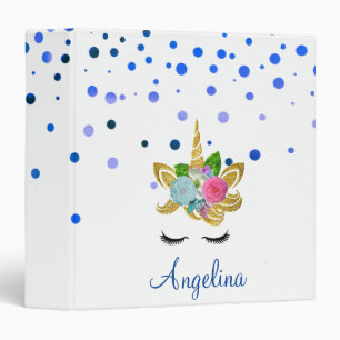 Personalized Unicorn Face Glitter Photo Album Binder