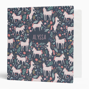 Personalized Unicorn Fields Binder