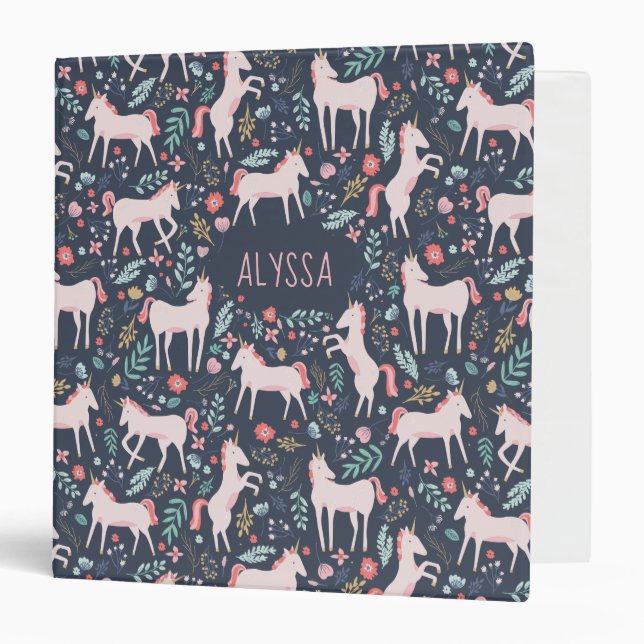 Personalized Unicorn Fields Binder (Front/Inside)