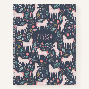 Personalized Unicorn Fields Notebook