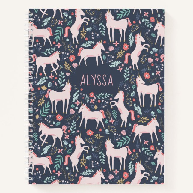 Personalized Unicorn Fields Notebook (Front)