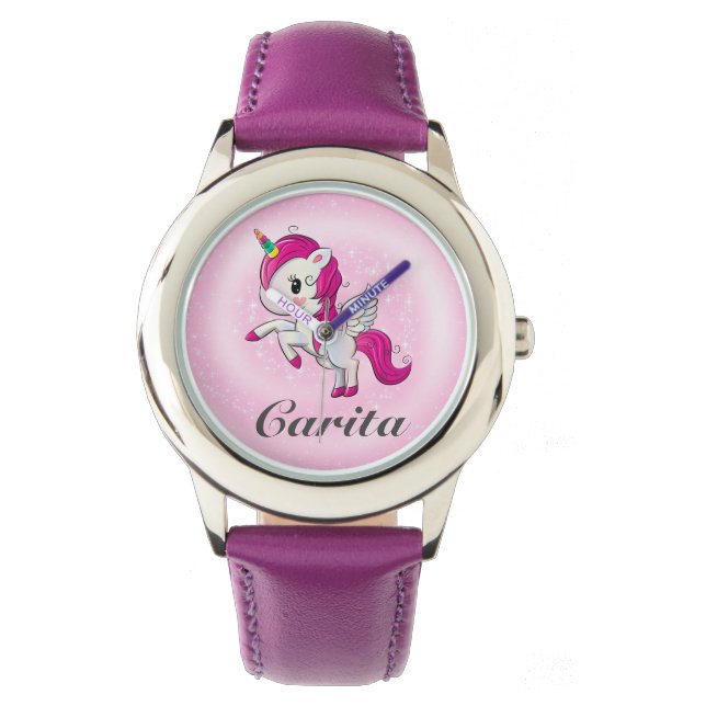 Personalized Unicorn Girls Watch (Front)