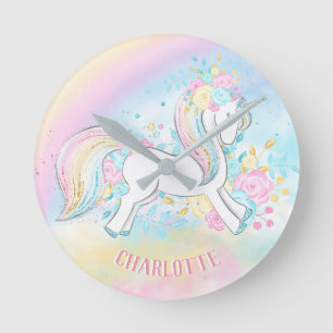 Personalized Unicorn Kids Wall Clock