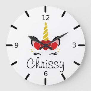 Personalized Unicorn Large Clock