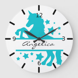 Personalized Unicorn Large Clock