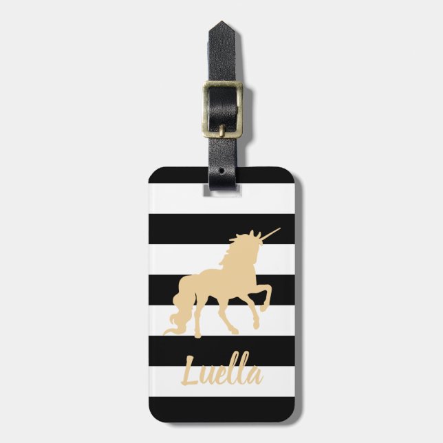 Personalized Unicorn luggage tag (Front Vertical)