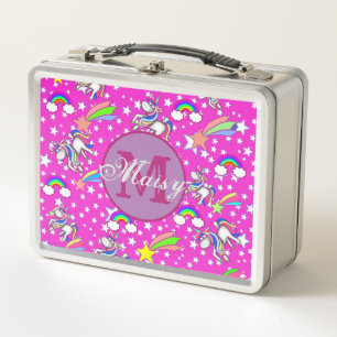 Personalized Unicorn Metal Lunchbox