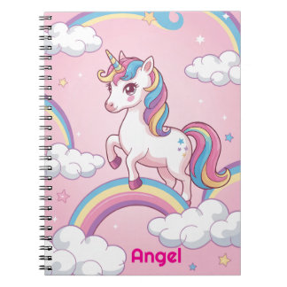 Personalized Unicorn Notebook – Magical Rainbow Jo