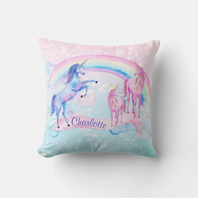 Personalized Unicorn Pillow (Front)