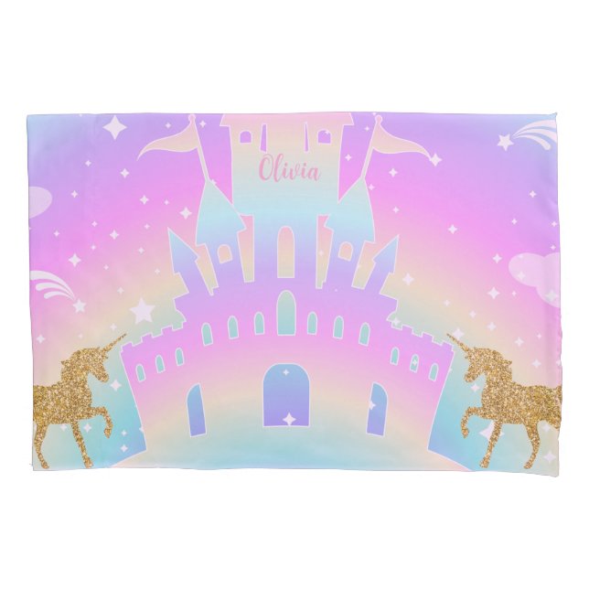 Personalized Unicorn Pillow Case - unicorn decor (Front)
