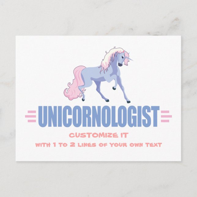 Personalized Unicorn Postcard (Front)