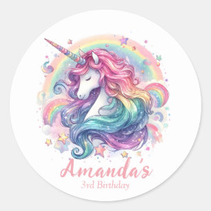 Personalized Unicorn Round Stickers