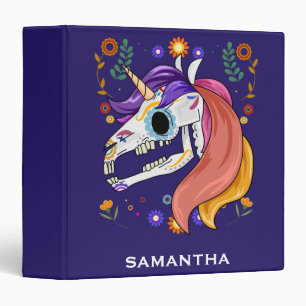 Personalized Unicorn Skull Face Photo Album Binder