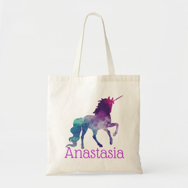 Personalized Unicorn Tote Bag (Front)