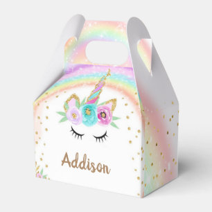 Personalized unicorn treat box for unicorn parties