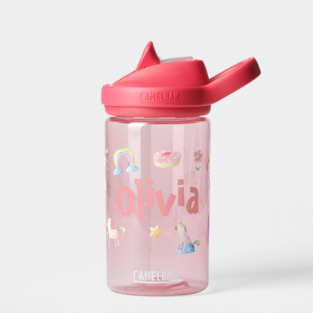 Personalized Unicorn Water Bottle (Left)