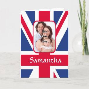Personalized union jack card