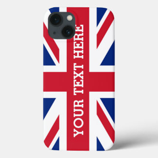 Personalized Union Jack Flag iPhone 13 Case