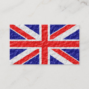 Personalized Union Jack Flag Design Business Card