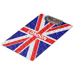 Personalized Union Jack Flag Design Clipboard