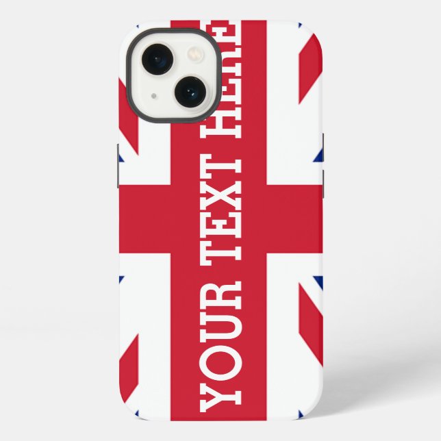 Personalized Union Jack Flag iPhone Case (Back)