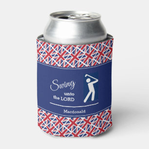 Personalized UNION JACK Golf Can Cooler
