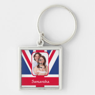 Personalized union jack keychain