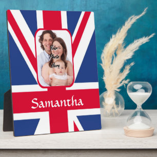 Personalized union jack plaque