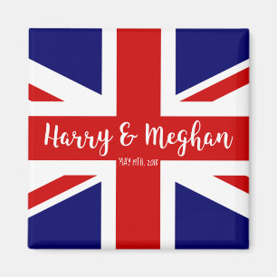 Personalized Union Jack Royal Wedding Magnet