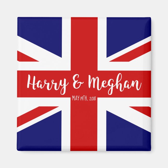 Personalized Union Jack | Royal Wedding Magnet (Front)