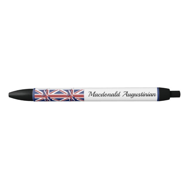 Personalized | UNION JACK | UK FLAG Black Ink Pen (Front)