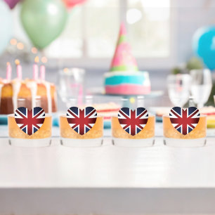 Personalized union jack wedding party glasses