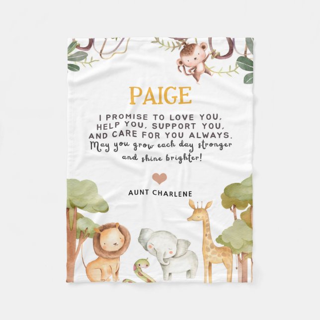 Personalized Unique 1 Year Old Boy Or Girl Blanket (Front)