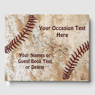 Personalized Unique Baseball Guest Book