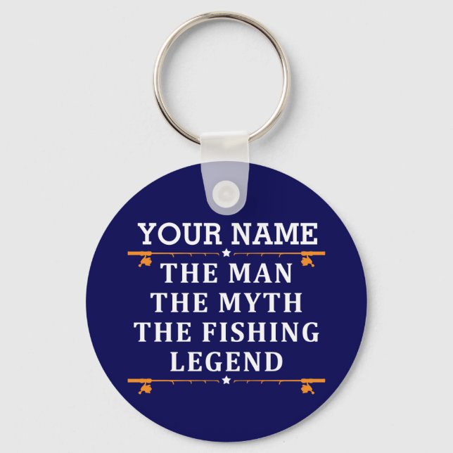 Personalized Unique Black and White Name Monogram Keychain (Front)