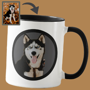 Personalized Unique Black Pet Dog Mom Lover Photo Mug