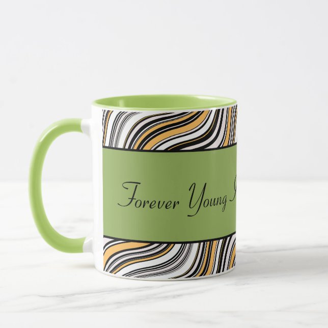 Personalized unique design Cool pattern Birthday M Mug (Left)