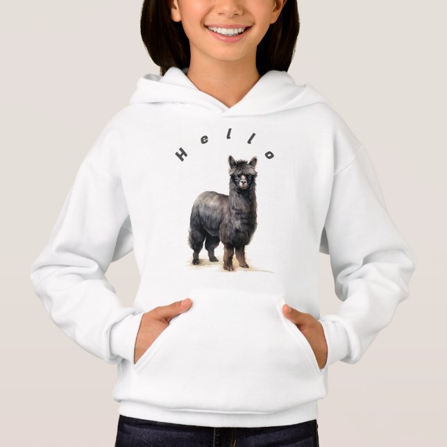 Personalized Unisex Child’s Hello Llama. Llama (Front)