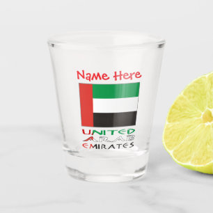 Personalized United Arab Emirates Flag Shot Glass