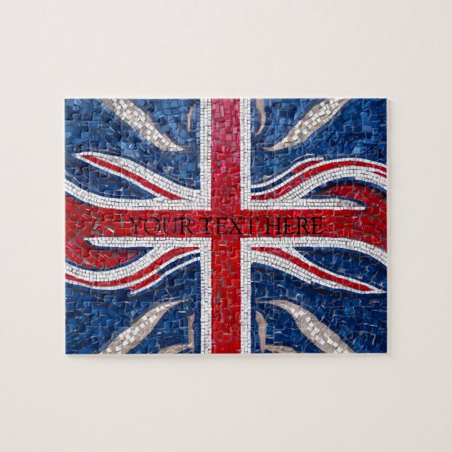 Personalized United Kingdom Flag Designer  Jigsaw Puzzle (Horizontal)