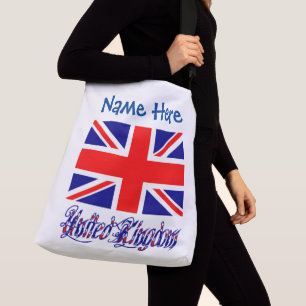 Personalized United Kingdom Flag Heritage  Crossbody Bag