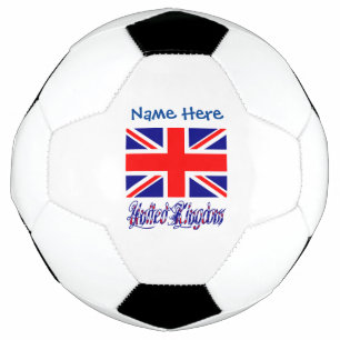 Personalized United Kingdom Flag Heritage Soccer Ball
