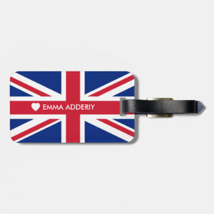 Personalized United Kingdom flag Luggage Tag