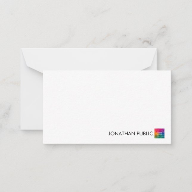 Personalized Upload Company Logo Here Your Name Card (Front)